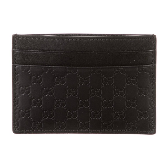 Gucci Other - Gucci Black Leather Guccissima Card Holder
